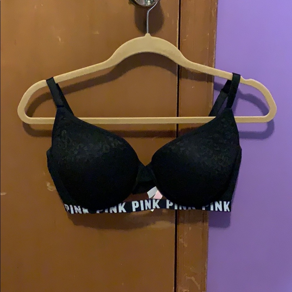 PINK Leopard Lace Patterned Bra